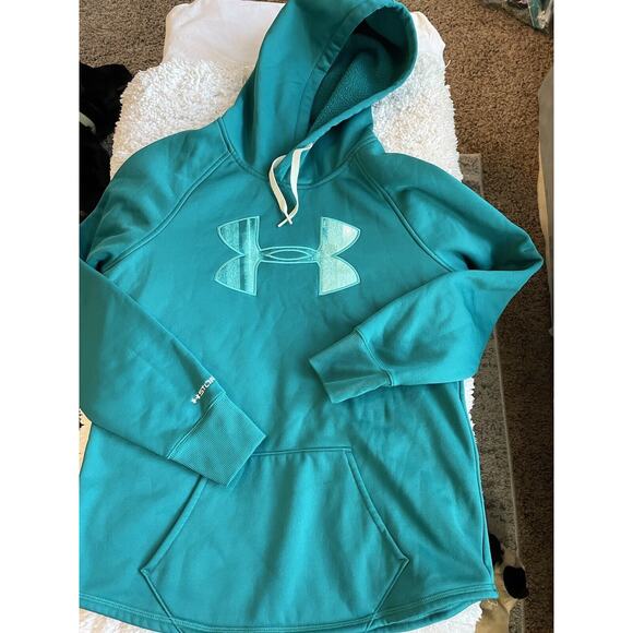 Under Armour X Storm S/M aqua green / Blue hoodie. Great quality & condition - Picture 1 of 10